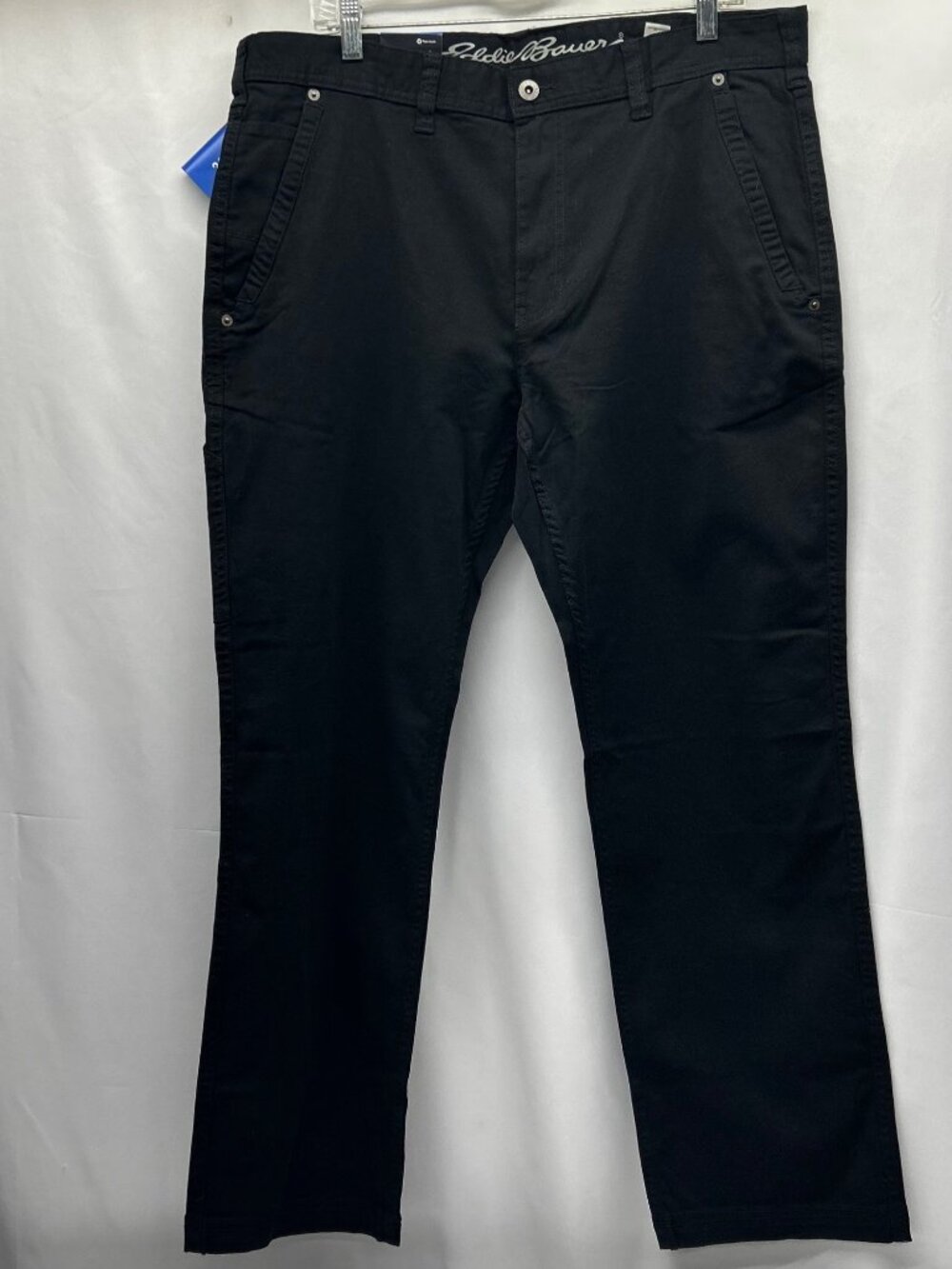 Eddie Bauer NWT Men's Canvas Utility Pant Stretch Durable Classic Fit 36x30 Blac